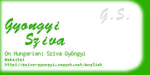 gyongyi sziva business card