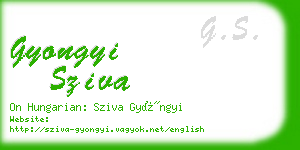 gyongyi sziva business card